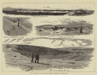 Die Sanddünen von Culbin, nahe Forres, Schottland